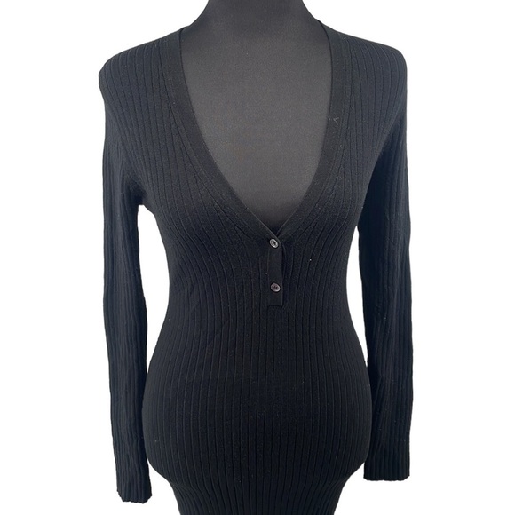 Aritzia Wilfred ribbed sweater dress curvy fitted Layla dress midi sz sm - Picture 2 of 11